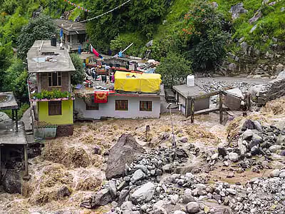 Devastation caused by cloudburst in Himachal Pradesh | - PTI